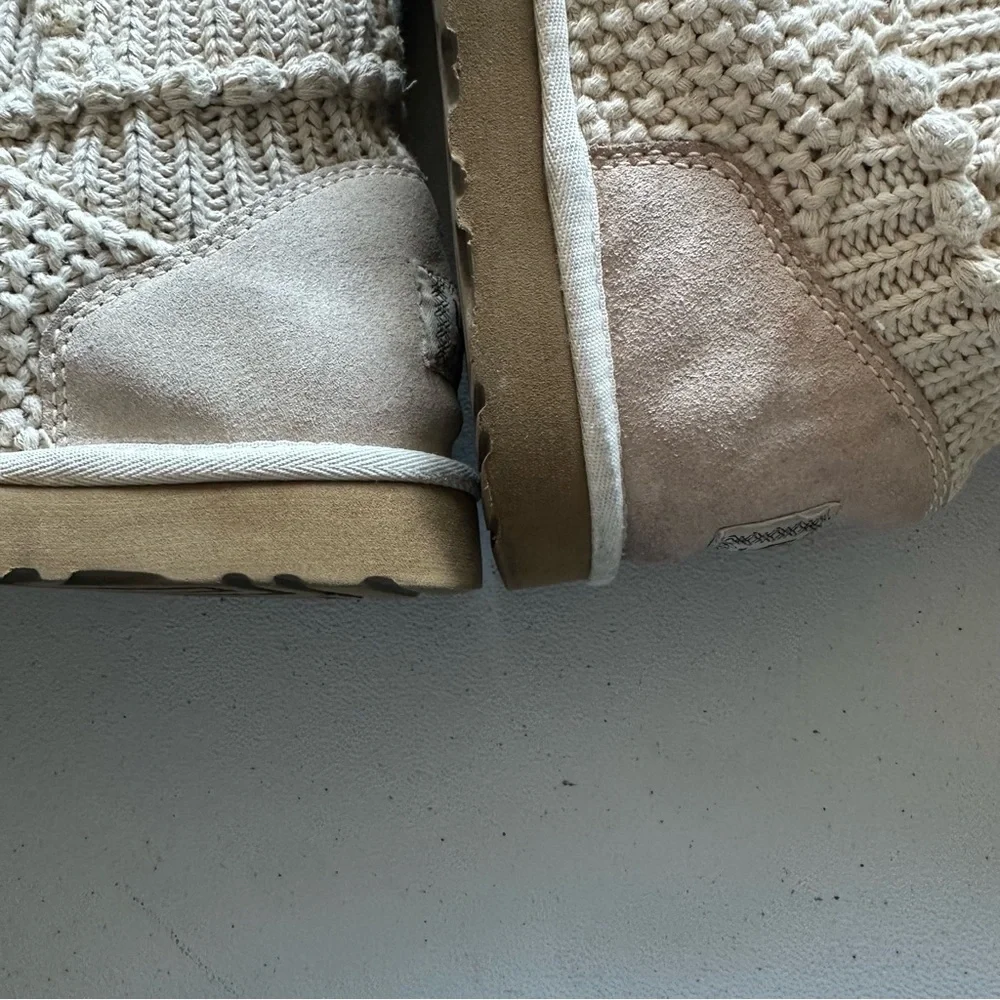 UGG Australia 'Classic Argyle' sweater knit boot in a neutral color